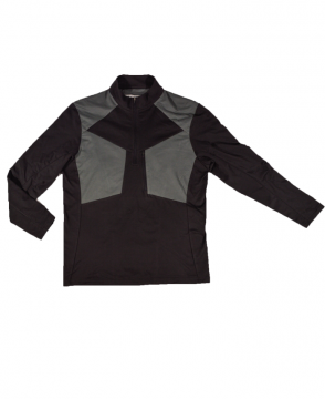 Men's Color Block Quarter Zip - Black / Grey